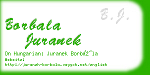 borbala juranek business card